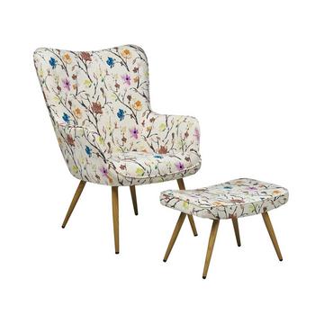 Fauteuil à oreilles en Tissu Rétro VEJLE