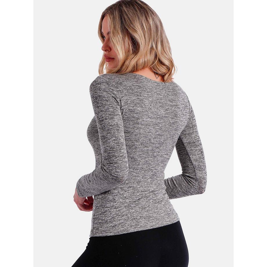 Admas Barca Top Manches Longues Col Bateau  