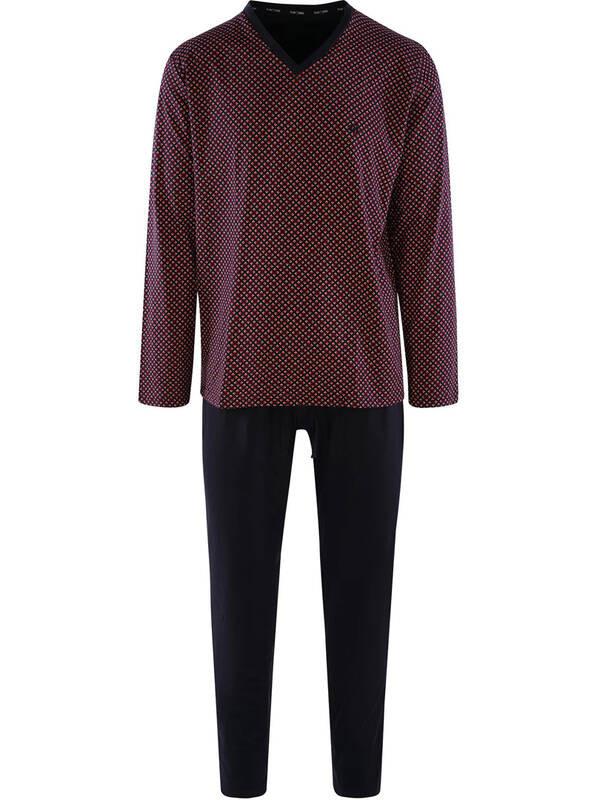 HOM Murray Gemustertes Langarm Pyjama Set  