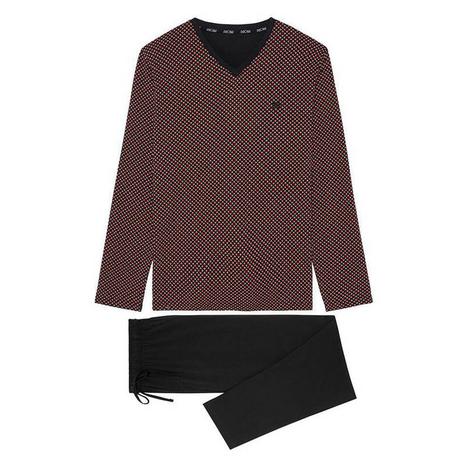 HOM Murray Gemustertes Langarm Pyjama Set  