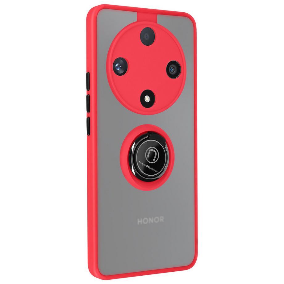 Avizar  Coque Anneau Honor Magic 6 Lite 5G Rouge 