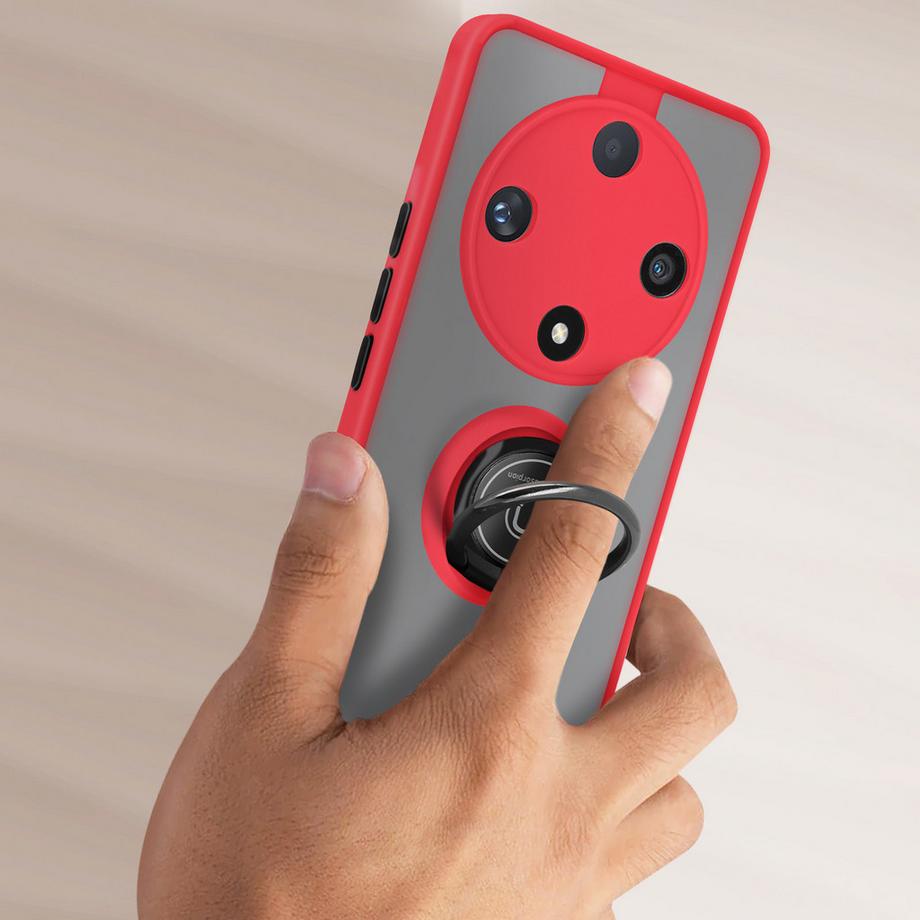 Avizar  Coque Anneau Honor Magic 6 Lite 5G Rouge 
