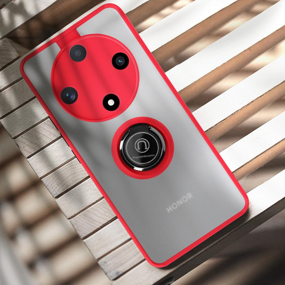 Avizar  Coque Anneau Honor Magic 6 Lite 5G Rouge 
