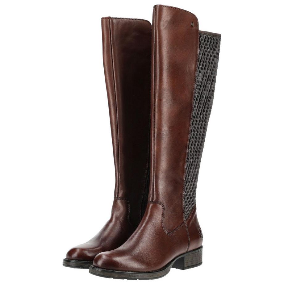 Rieker Bottes Hautes avec Fermeture Éclair Latérale  