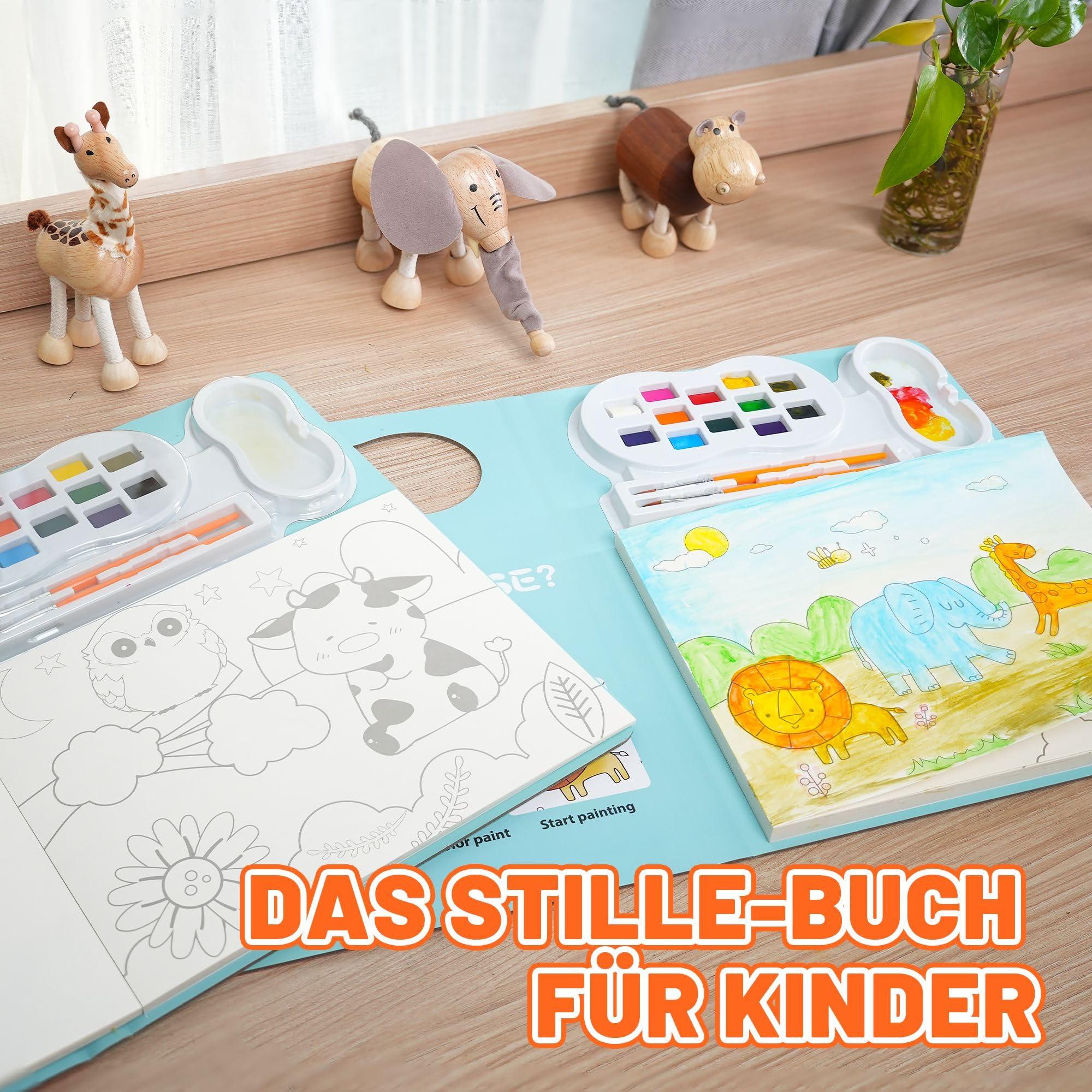 Activity-board  Aquarellsets, All-in-One-Malbücher für Kleinkinder, Malbücher für Kinder, Zauberbuch 