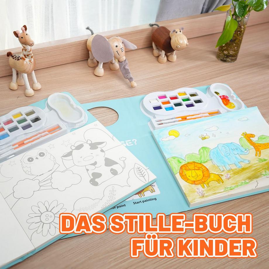 Activity-board  Aquarellsets, All-in-One-Malbücher für Kleinkinder, Malbücher für Kinder, Zauberbuch 