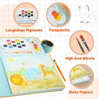 Activity-board  Aquarellsets, All-in-One-Malbücher für Kleinkinder, Malbücher für Kinder, Zauberbuch 