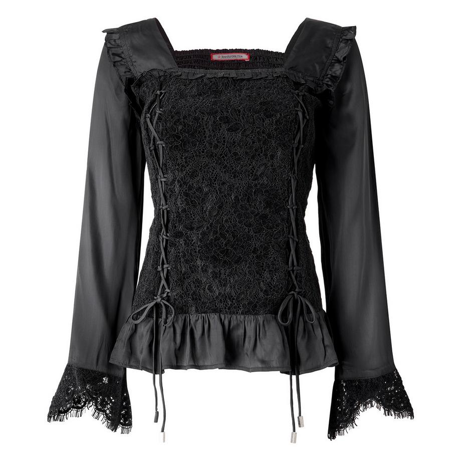 Joe Browns Blouse en Dentelle à Manches Larges et Laçage  