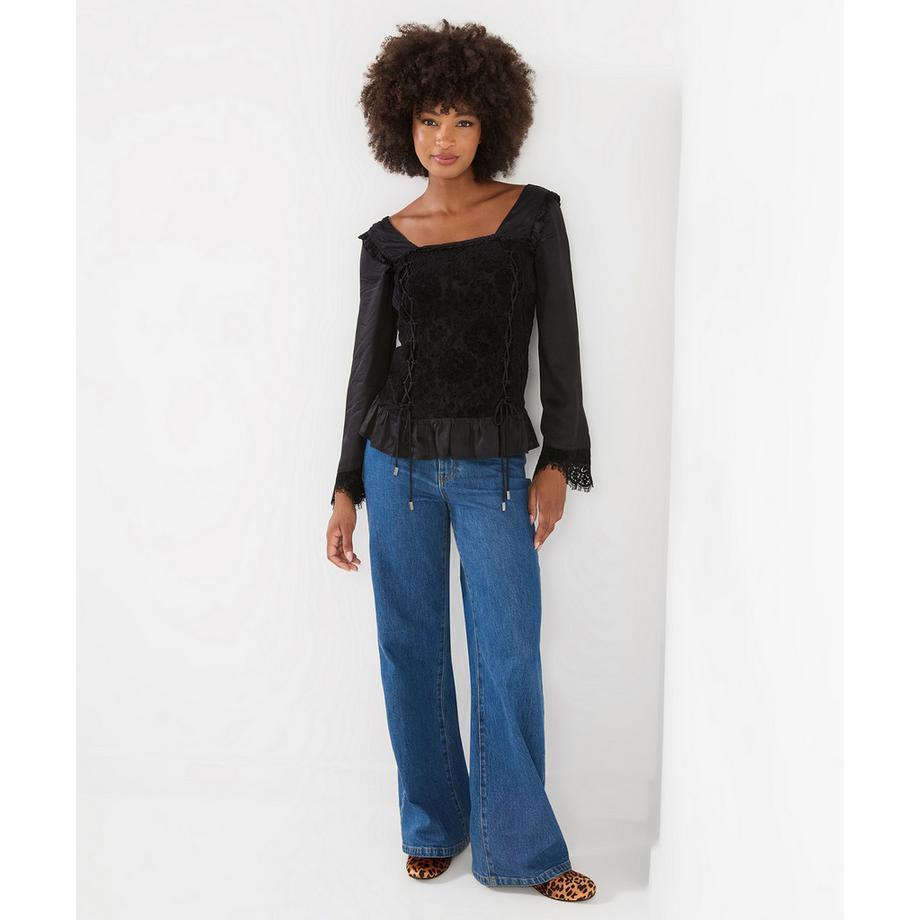 Joe Browns Blouse en Dentelle à Manches Larges et Laçage  