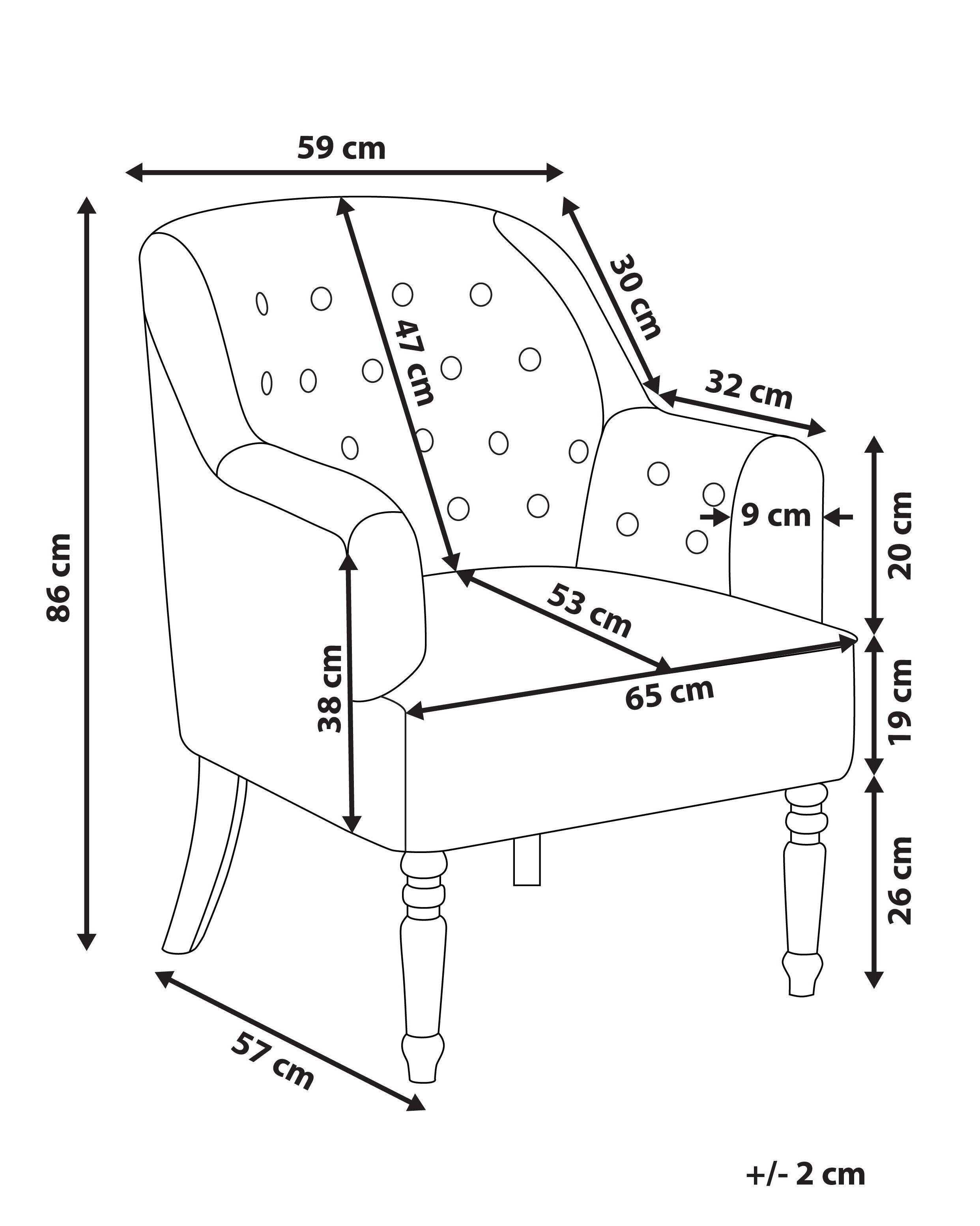 Beliani Fauteuil en Polyester Boho MANDAL  