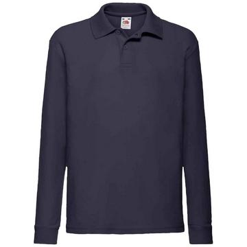 Langarm Pique Polo Shirt