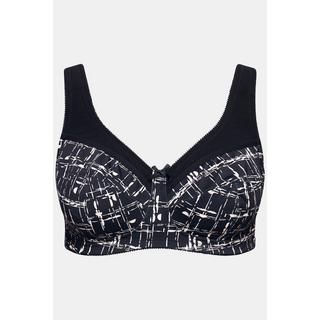 Ulla Popken  Soutien-gorge de maintien sans armatures, imprimé graphique - bonnet C-F 