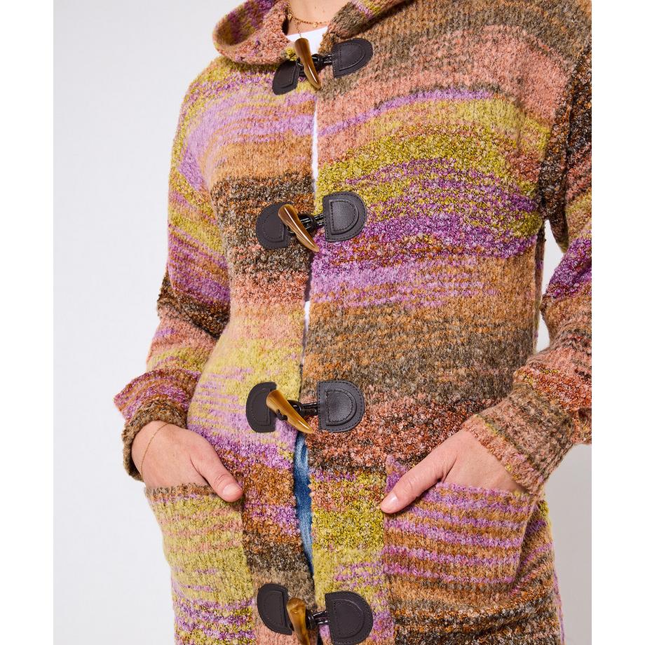 Joe Browns Cardigan Lungo con Cappuccio e Chiusure a Olivetta  