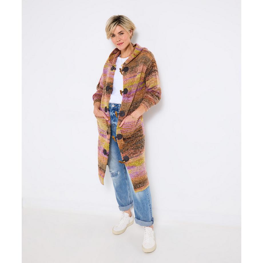 Joe Browns Cardigan Lungo con Cappuccio e Chiusure a Olivetta  