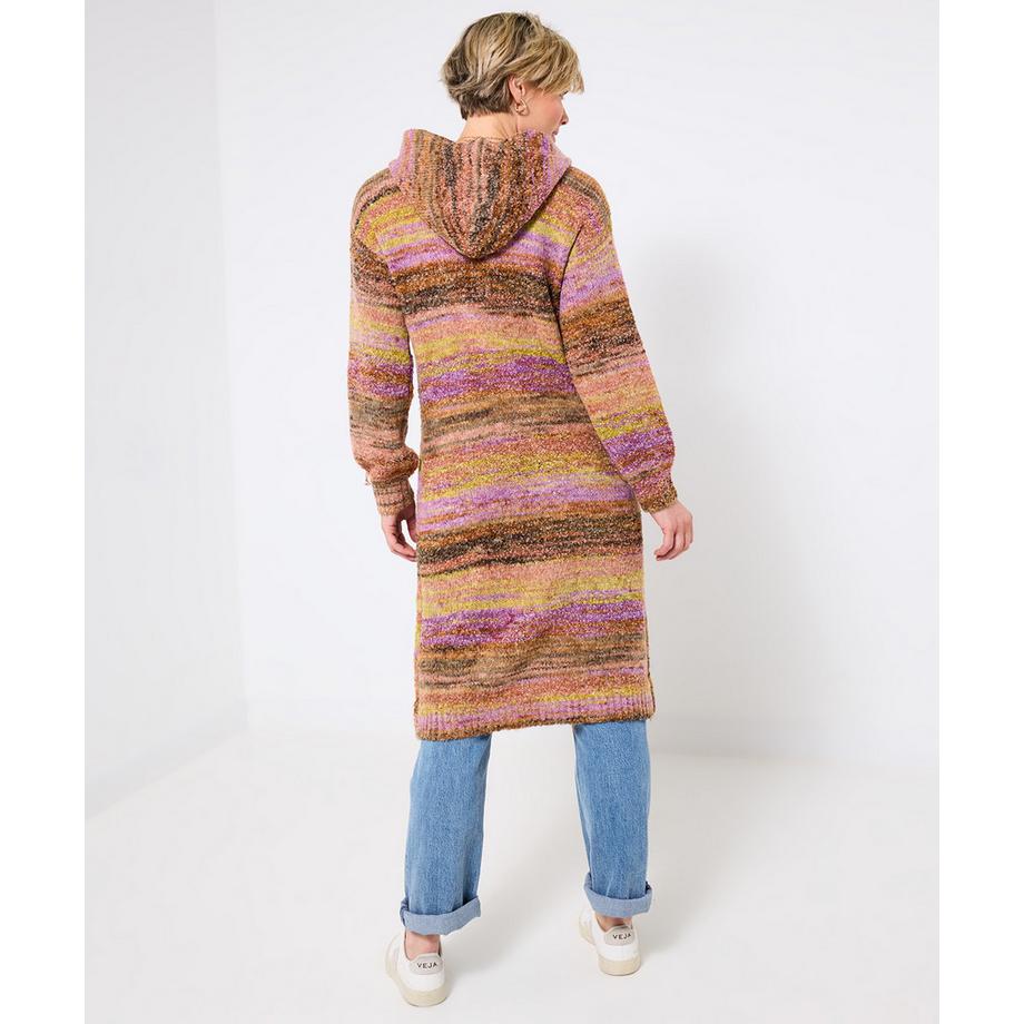 Joe Browns Cardigan Lungo con Cappuccio e Chiusure a Olivetta  