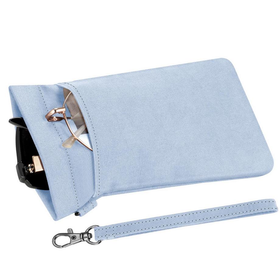 Only-bags.store Doppelbrillenetui für 2 Brillen weiches Brillenetui zum Aufstecken  