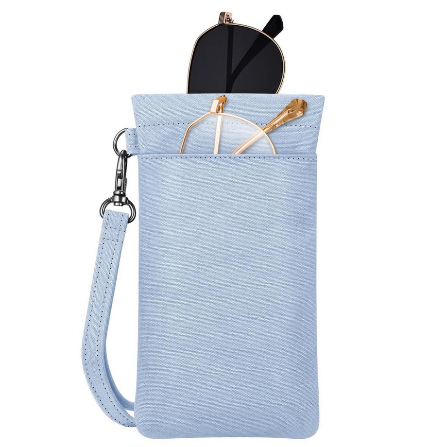 Only-bags.store Doppelbrillenetui für 2 Brillen weiches Brillenetui zum Aufstecken  