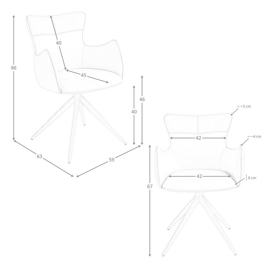 ANGEL CERDA Chaise pivotante  