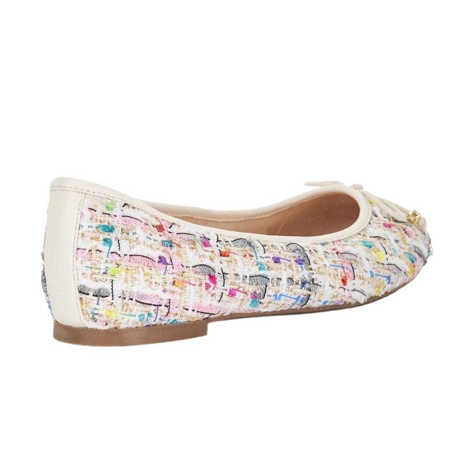 Dune London Tweed Ballerinas mit Schleifendetail  