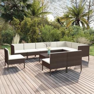 VidaXL Garten-sofagarnitur poly-rattan  