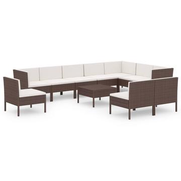 Garten-sofagarnitur poly-rattan