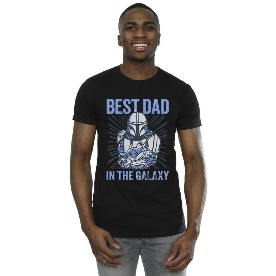 STAR WARS Mandalorian Best Dad Galaxy T-Shirt  