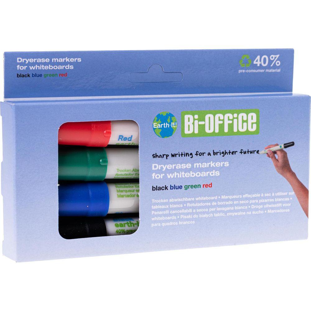 Bi-office  Bi-Office PE2206 evidenziatore 4 pz Nero, Blu, Verde, Rosso 