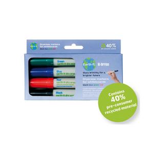 Bi-office  Bi-Office PE2206 evidenziatore 4 pz Nero, Blu, Verde, Rosso 