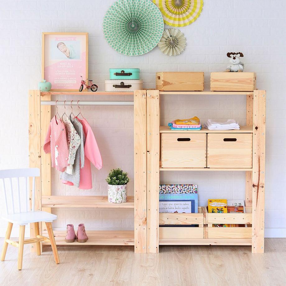 Calicosy Cube en pin massif - L30 x H30 cm  