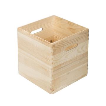 Würfel aus massivem Kiefernholz - L30 x H30 cm