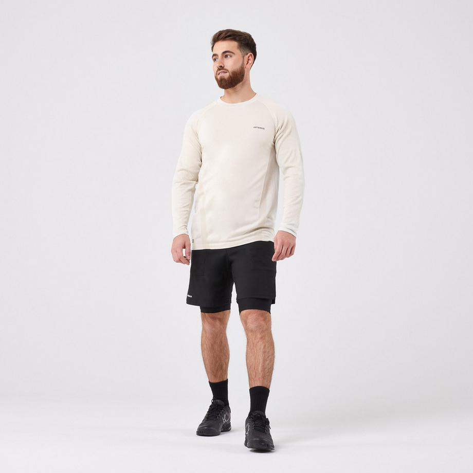 ARTENGO  Maglia a maniche lunghe uomo tennis slim fit poliestere 