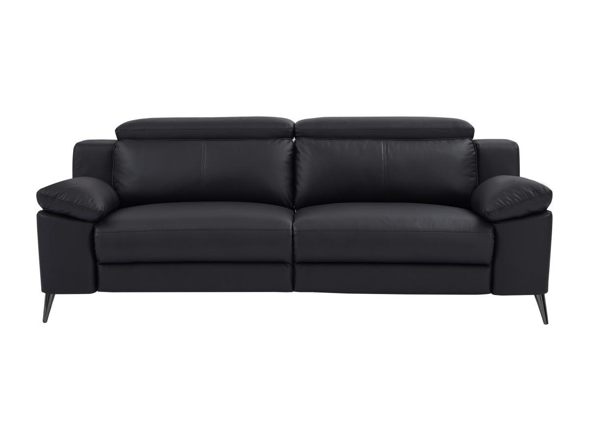 Vente-unique Relaxsofa elektrisch 3-Sitzer + Sessel - Schwarz - MAROTI  