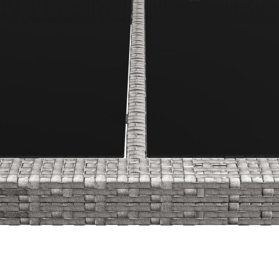 VidaXL tavolo da pranzo da esterno Polirattan  