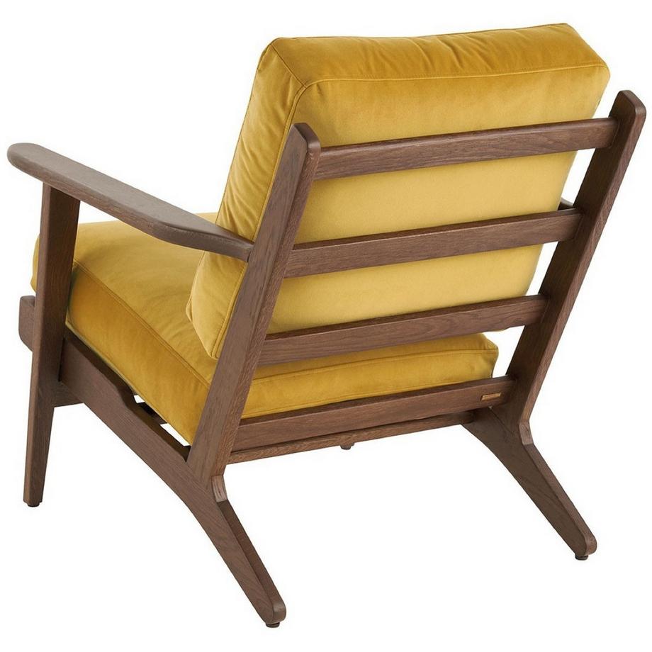 Blanc d'Ivoire Fauteuil Jules déhoussable velours safran  