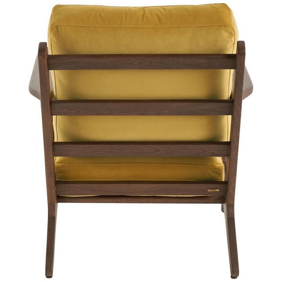 Blanc d'Ivoire Fauteuil Jules déhoussable velours safran  