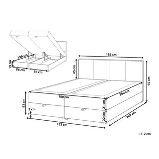 Beliani Divano letto con contenitore en Tessuto Scandinavo BARONET  