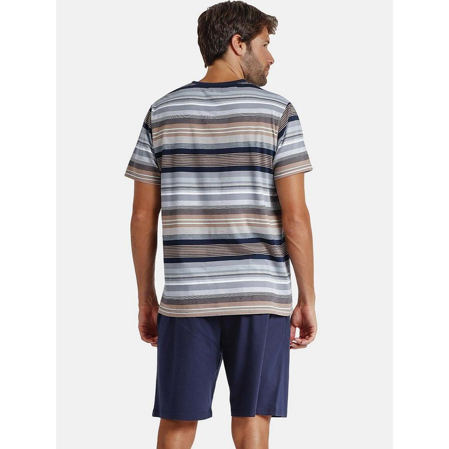 Admas Mackenzie Antonio Miro Pyjama Short T-Shirt Rayé  