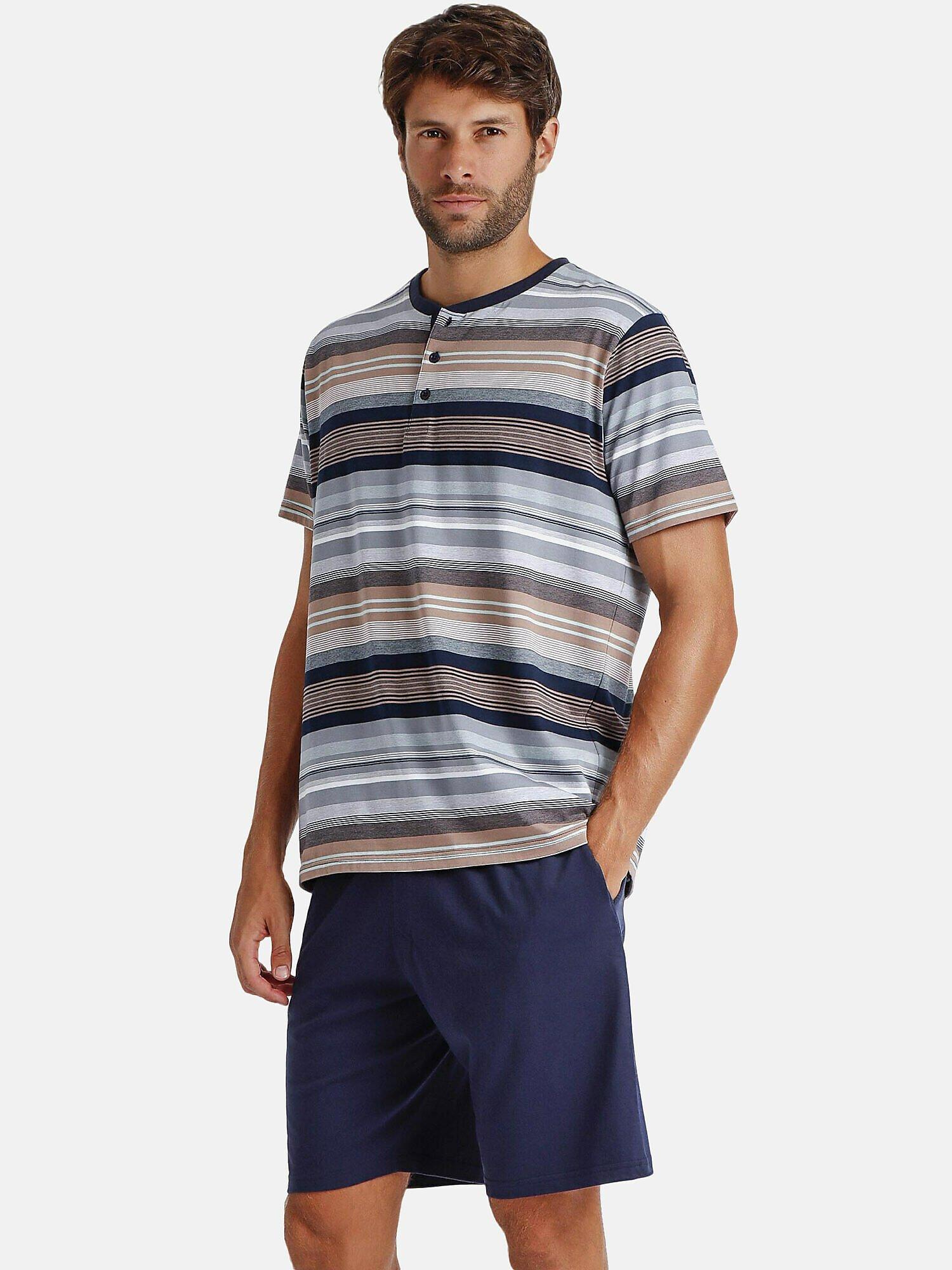 Admas Mackenzie Pyjama Short T-Shirt Rayé  