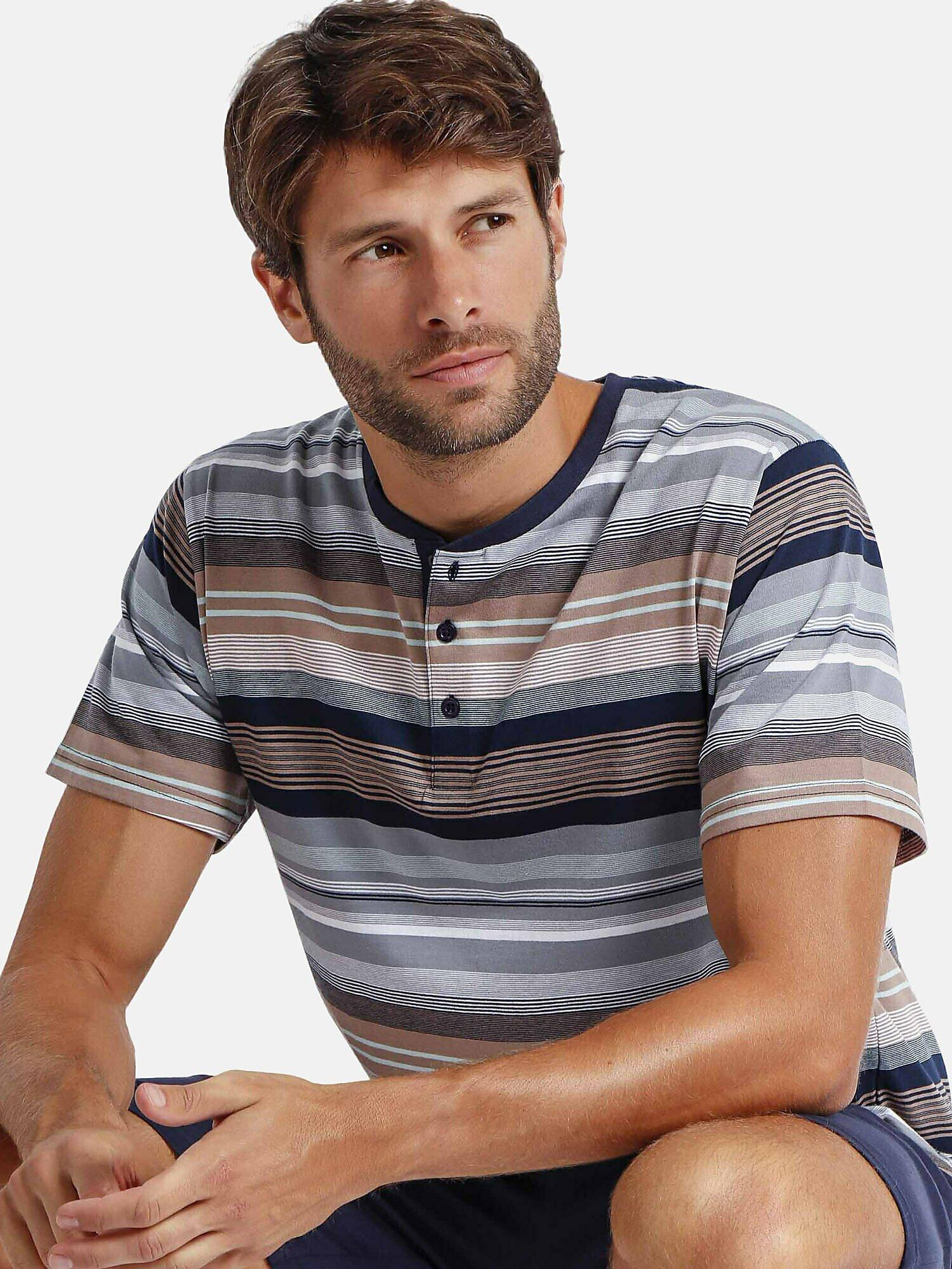 Admas Mackenzie Pyjama Short T-Shirt Rayé  