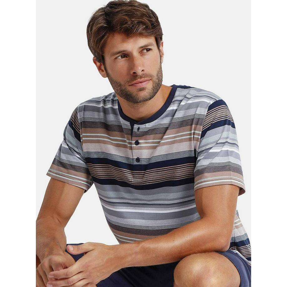 Admas Mackenzie Antonio Miro Pyjama Short T-Shirt Rayé  