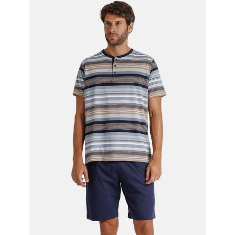 Admas Mackenzie Pyjama Short T-Shirt Rayé  