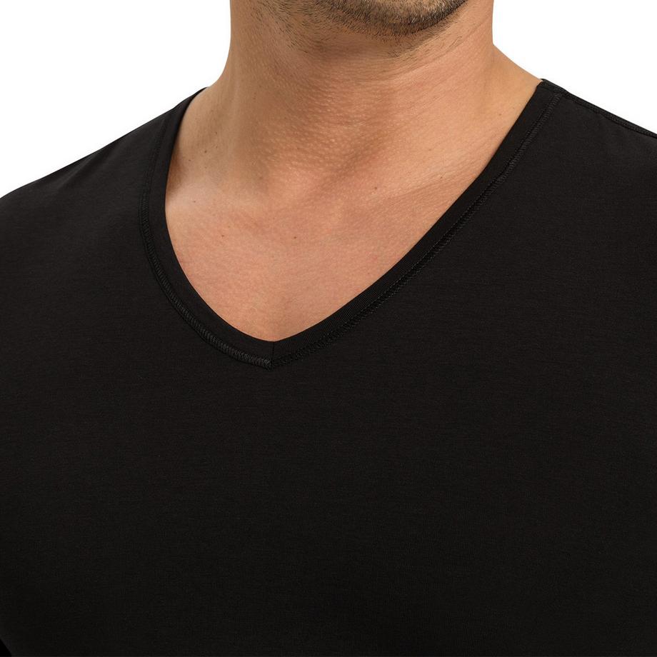 HANRO Natural Function lot de 2 maillot de corps col en V manches courtes  