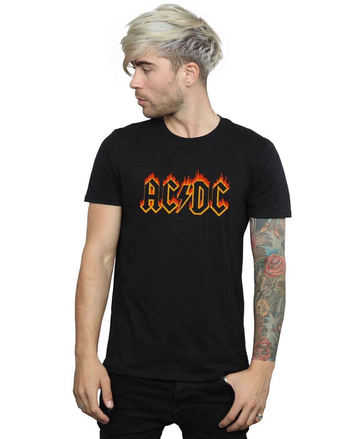 AC/DC  Tshirt FLAMES LOGO 