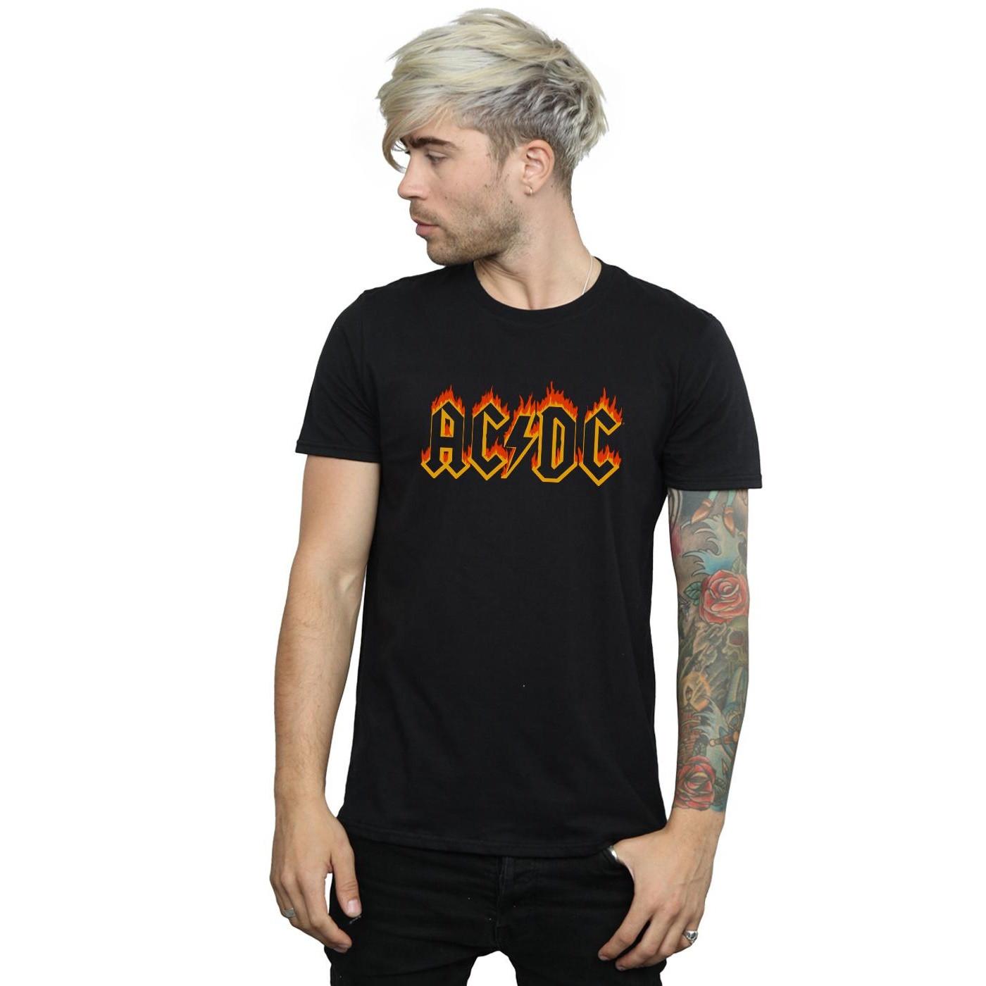 AC/DC ACDC Flames Logo T-Shirt  