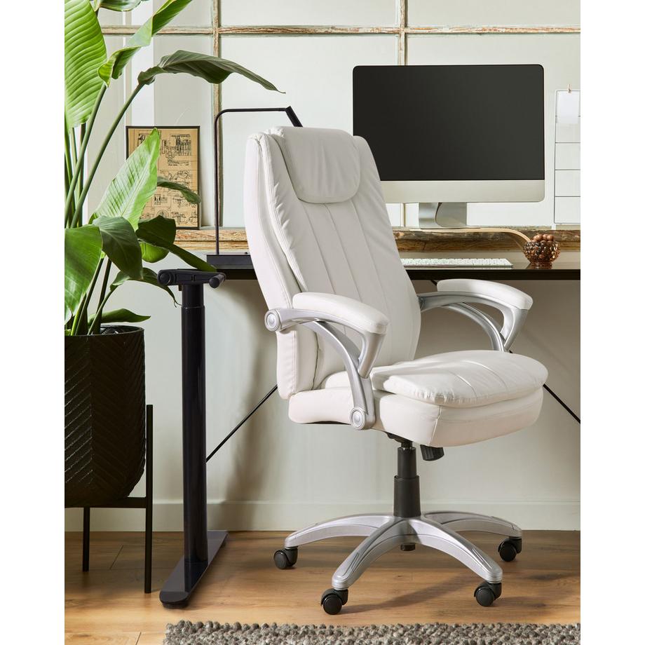 Beliani Fauteuil de bureau en Cuir PU  CHIEF  