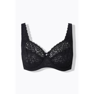 Ulla Popken Soutien-gorge à armatures dentelle florale entièrement en dentelle bonnet C-E  