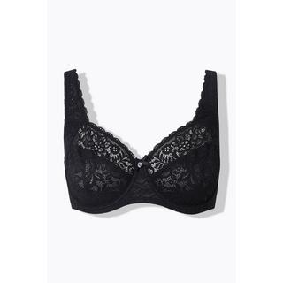 Ulla Popken  Soutien-gorge à armatures, dentelle florale, entièrement confectionné en dentelle, bonnet C-E 