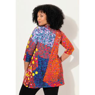 Ulla Popken  Longshirt, Schlangenmuster, Tunika-Ausschnitt, 3/4-Arm 