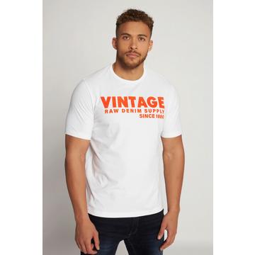 T-shirt con stampa vintage, scollo a girocollo e mezze maniche