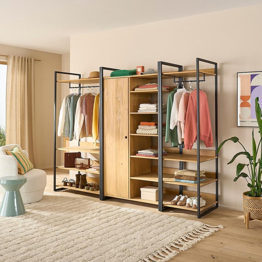 La Redoute Intérieurs Module armoire 1 porte penderie 6 étagères HIBA  